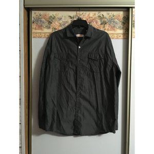 Michael Brandon Medium Grey Business Biker Casual Button Down Shirt